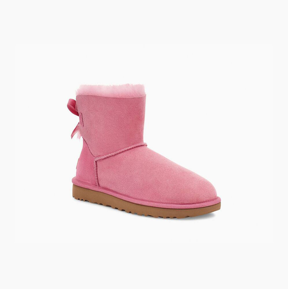 UGG Mini Bailey Bow II Pink Boots for Women (XCRZ86105)